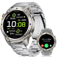 Reloj Inteligente DM56 Health Pro para Android, Llamadas, Uso en Exteriores, Triple Protección, GPS, Seguimiento de Movimiento, Posicionamiento, Resistente al Agua IP68, AMOLED, Silicona