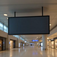 Pantalla LED digital a todo color P6 de 40x18 pulgadas para interiores, para señalización y orientación.
