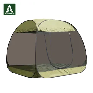 पारिवारिक लंबी पैदल यात्रा यात्राओं के लिए मच्छरदानी के साथ स्वचालित आउटडोर कैम्पिंग तम्बू, आरामदायक और शांतिपूर्ण नींद का समाधान