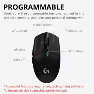 Беспроводная программируемая мини-мышь <span class=keywords><strong>Logitech</strong></span> G304 LIGHTSPEED, оптическая, USB, HERO 12000 DPI, для правой руки, для ноутбуков и ПК - Product Image 5