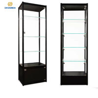 Vitrine en verre anti-poussière, écologique, étanche, avec éclairage LED, durable pour figurines et modèles, usage commercial et domestique