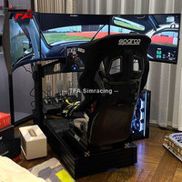Support de moniteur triple à écran unique en aluminium pour simulateur de course, avec fixation VESA réglable, pour vente en gros