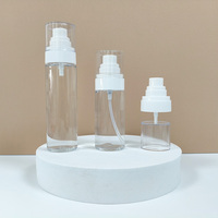 Flacon pulvérisateur rond transparent en plastique PET de 50 ml, 100 ml, 120 ml, flacon de toner à brume fine en plastique