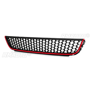 Grille de pare-chocs avant noire et rouge, grille inférieure centrale de pare-chocs avant pour VOLKSWAGEN pour VW Jetta Mk6 2012-2014 Berline, grilles de course - Product Image 2
