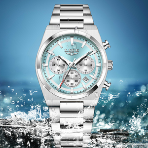<span class=keywords><strong>Reloj</strong></span> LIGE LG89200 <span class=keywords><strong>Precio</strong></span> al por Mayor, Esfera Azul, Acero Inoxidable, Cronógrafo, Luminoso, <span class=keywords><strong>de</strong></span> Lujo, Resistente al Agua, con Fecha, para Hombre + Caja - Product Image 3