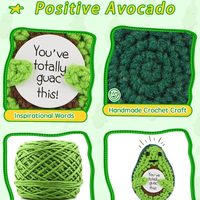 Décorations d'œufs de Pâques au crochet en forme d'avocat, mignonnes et amusantes, faites à la main, cadeaux pour les meilleurs amis, collègues, soutien émotionnel avec cartes de réconfort