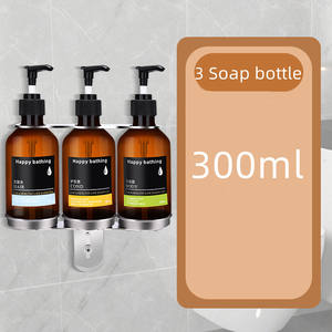 Distributeur de <span class=keywords><strong>savon</strong></span> mural double en ABS avec bouteille de <span class=keywords><strong>savon</strong></span> liquide à pression pour salle de bain et hôtel - Product Image 1