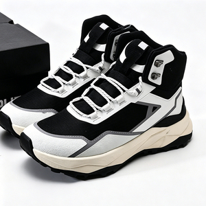DF001 Black Men high top <b>hiking</b> <b>boots</b> Waterproof winter snow shoes Multi-season mountaineering footwear - Product Image 3