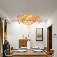 Lustre suspendu en bois de luxe personnalisé pour salon, salle à manger, restaurant