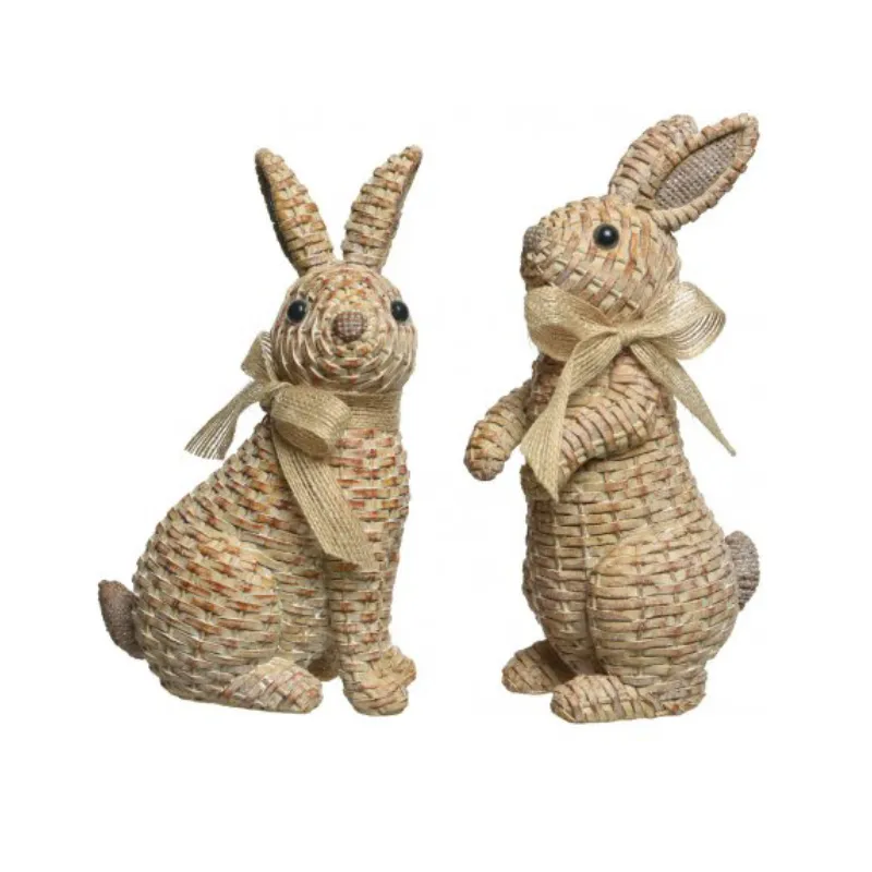 Home Garden Decor Figurine Ornament Polyresin Bunny Rabbit Pet Resin Craft