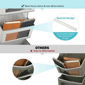 Organisateur suspendu pliable en tissu non tissé avec poches transparentes pour jouets, idéal pour salon, chambre et chambre d'enfant - Product Image 4