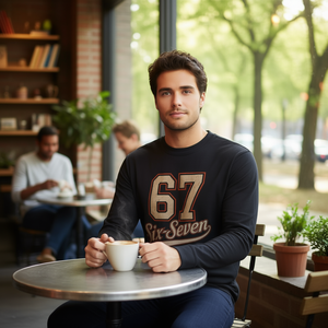 Six Seven 67 T-shirt a maniche lunghe con design divertente e meme - Product Image 3