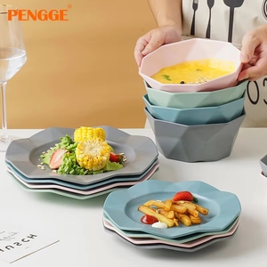 Services de table modernes en mélamine en forme de fruits, <span class=keywords><strong>6</strong></span> pièces, comprenant assiettes, bols, <span class=keywords><strong>couverts</strong></span>, compatibles <span class=keywords><strong>lave</strong></span>-<span class=keywords><strong>vaisselle</strong></span>, pour mariages et réceptions familiales - Product Image 4