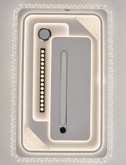 Luz de ventilador blanca-B-133-rectangular 105cm