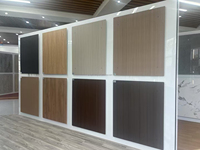 Panneau mural intérieur en placage de bois de charbon de bambou au design moderne, panneau en fibre de bambou PVC effet marbre cristal de carbone