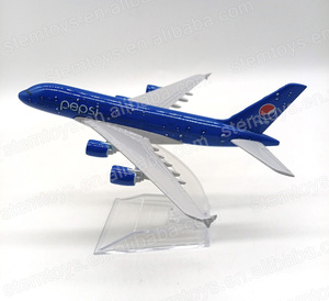 Usine directement 16CM alliage A380 modèle d'avion 1:400 moulé sous pression Pepsi vente chaude avion pour la collecte cadeau personnalisable - Product Image 6