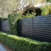 Panel de Cerca de Aluminio para Entrada de Vehículos con Puerta Corredera, Recubrimiento en Polvo, Antioxidante, Cerca de Seguridad, Tamaño Personalizado, Venta al Por Mayor, OEM