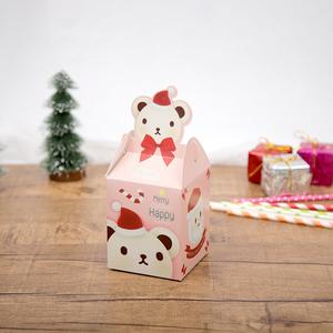 Boîtes à bonbons de Noël à carreaux Papier cartonné blanc Buffalo Check Design Emballage de desserts de <span class=keywords><strong>vacances</strong></span> Style rustique - Product Image 6