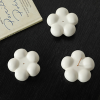 Porte-encens en céramique blanc mat effet bulle, brûleur d'encens minimaliste, ornement décoratif d'aromathérapie pour bureau et maison