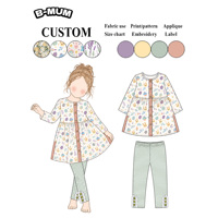 Ensemble tunique pour filles à imprimé lapin, 2 pièces, robe tunique à manches longues + leggings à rayures vertes et blanches avec volants en dentelle, tenue pour la fête de Pâques