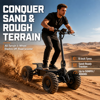 Nouveau Scooter Électrique Tout-Terrain Pliable 4x4 de 15 Pouces 2026 – Véhicule Quad Haute Puissance Hors Route 80km/h 40Ah Lithium Étanche