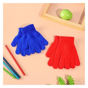 Gants en acrylique <span class=keywords><strong>à</strong></span> doigts entiers pour enfants, couleur unie, <span class=keywords><strong>mitaines</strong></span> de ski tricotées, gants chauds pour un usage quotidien pour les garçons <span class=keywords><strong>et</strong></span> les filles - Product Image 3