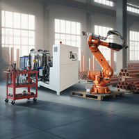 Ligne de production rotative à carrousel Lingxin entièrement automatique pour mousse de polyuréthane PU avec bras robotisé et contrôle PLC 380V