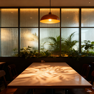 Vitrines et présentoirs en verre feuilleté filaire de style industriel moderne pour restaurants, hôtels, salles de bain avec décoration - Product Image 2