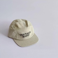 Gorro de Algodón para Hombre, Estilo Casual, de Cinco Paneles, Transpirable y Cómodo para las Cuatro Estaciones, con Visera Corta y Logotipo Personalizado
