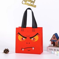 Halloween Kürbis Geist Kinder PP Vliesstoff Rechteckige Wasserdichte Wiederverwendbare Tragbare Süßigkeiten-Geschenktüten
