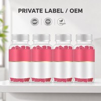 Gummies de collagène végétalien en gros (OEM/ODM) – 60 unités, saveur fraise, supplément de beauté à la biotine pour une peau éclatante et anti-âge chez l'adulte