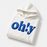 Sudadera con Capucha Personalizada en 3D, 100% Algodón, Diseño de Dibujos Animados, Corte Regular, Color Blanco, Estilo Urbano, Impresión Digital de Logotipo, Primavera, OEM