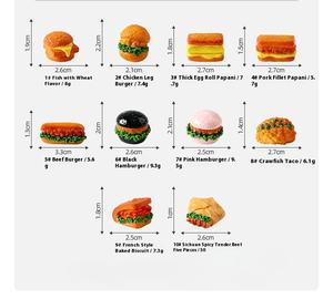 Miniature de simulation de micro-paysage : Panini Burger à manger, pour <span class=keywords><strong>maison</strong></span> de poupée, mini ornement - Product Image 6