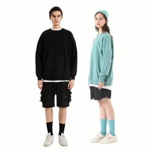 H5402 Vente en gros de sweat-shirts à col rond en coton 100% 380g avec logo brodé personnalisé, sweat-shirt pour hommes - Product Image 6