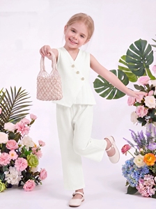 Completo Estivo 2026 per Bambini: Gilet Senza Maniche, Top e Pantaloni - Nuovo Completo Casual da Bambina in Due Pezzi - Product Image 5