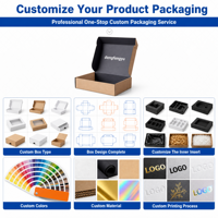 Boîte en Carton Ondulé avec Bande Adhésive Détachable pour Expédition, Emballage Boîte Postale, Carton Zippé, Boîtes Cadeaux avec Découpe Déchirable