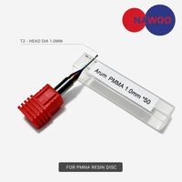 Fraiseuses dentaires pour PMMA, tige 4/6, pour le traitement des blocs PMMA, compatibles avec la machine de fraisage ARUM pour revêtement arc-en-ciel