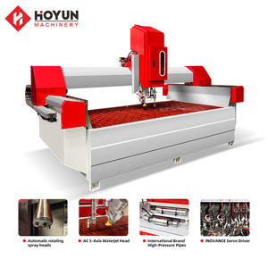 เครื่องตัดวอเตอร์เจ็ท CNC 5 แกนอเนกประสงค์ Hongyi พร้อมระบบ Hydrofinish ตัดได้ทั้งแบบ 2 มิติ/3 มิติ ในรูปแบบการตั้งค่าเดียว สำหรับ<span class=keywords><strong>งาน</strong></span>ตัดตามสั่งในโรงงาน - Product Image 2