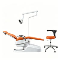 Fauteuil dentaire électrique de luxe en cuir, prix usine, certifié CE ISO, avec lampe LED, pour clinique dentaire privée