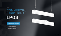 Lampe à latte décorative ETL 50W suspendue pour bureau, éclairage linéaire en aluminium, moderne intérieur, raccordable, haute baie