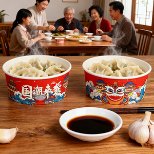 ชามกระดาษคราฟท์แบบใช้แล้วทิ้งสำหรับใส่อาหารในร้านอาหารชามกระดาษสำหรับใส่สบู่พิซซ่า - Product Image 6