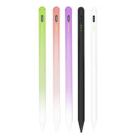 Stylet capacitif actif à dégradé de couleurs, rechargeable, avec indicateur LED, pointe remplaçable, détection d'inclinaison et rejet de la paume pour tablette