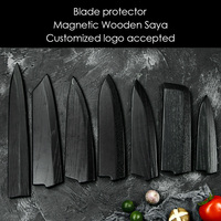 Cubierta de cuchillo de cocina con forma personalizada, protector de hoja, funda de cuchillo saya de madera
