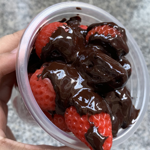 Glace artisanale 14oz à la fraise entière, au chocolat Nutella et aux noix, saveur mûre, modèle personnalisé, mignonne et originale - Product Image 6