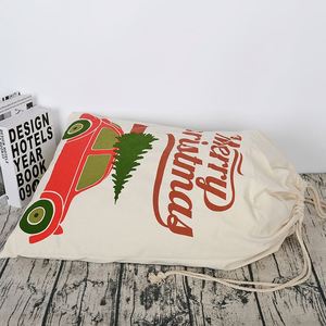 Sac de Noël en gros 2026, vente chaude, haute qualité, 100 % coton, personnalisé, avec cordon de serrage, sac du Père Noël, décoration de Noël - Product Image 5