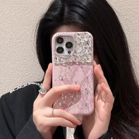 Luxueux haute qualité paillettes peau de serpent placage diamant coque de téléphone pour iPhone 15 14 13 16ProMax Bling strass couverture arrière