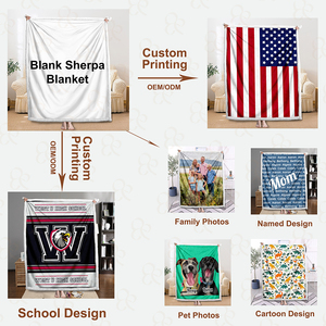 Nhà Máy Bán Buôn Dày Ấm Áp 60X80 Inch Minky Sherpa Lông Cừu Chăn Mùa Đông 2 Ply Thăng Hoa In Ấn Lớn Chăn Cho Giường - Product Image 2