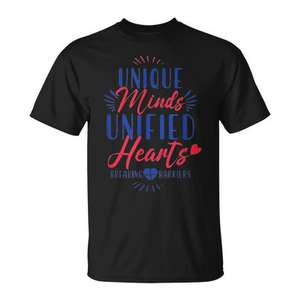 Unique Minds Unified Hearts Breaking Barriers - Camiseta especial y bonita - Product Image 1