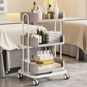 Z Commercial Beauty Trolley Hairdressing Manicure Tattoo Beauty Salon Special Tool <b>Cart</b> Light Luxury Plastic <b>Foldable</b> SPA Mobile - Product Image 4