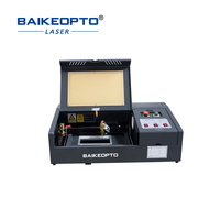Machine de gravure laser CO2 de table électrique 3020 40W refroidie par eau haute précision AI/DXF/DST pour bois/papier/PVC/cristal/roche